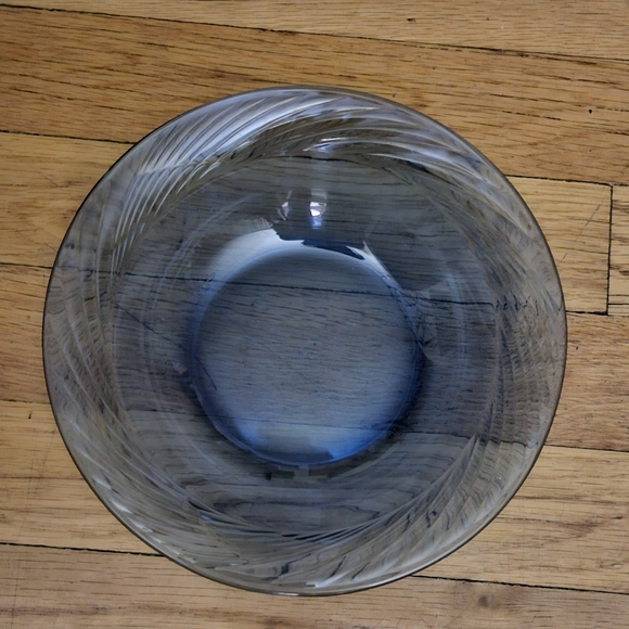 Vintage Set Of 4 PYREX Festiva Cobalt Blue Glass Swirl Soup/Cereal Bowls - Picture 3 of 6